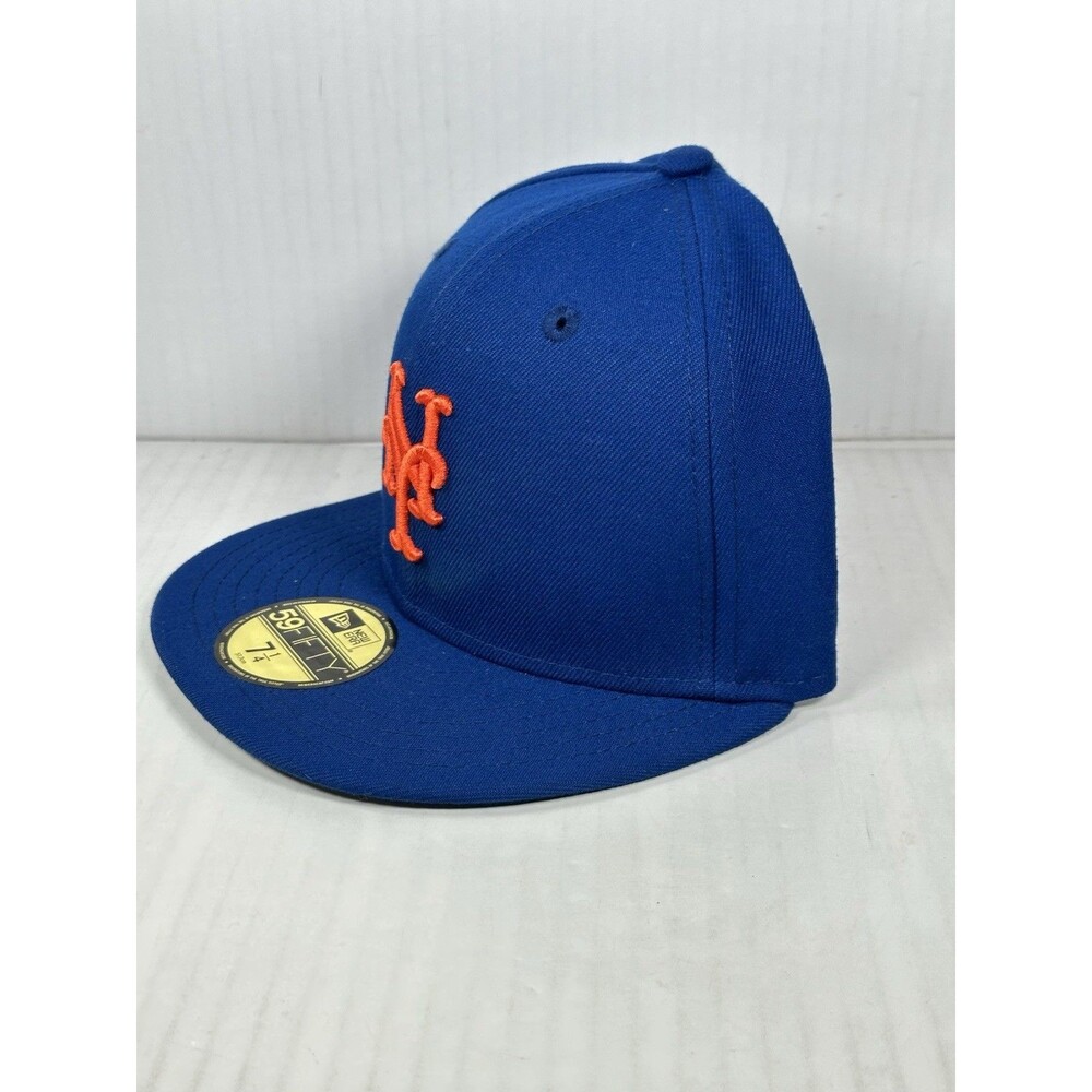 New Era New York Mets 1986 World Series Patch 59FIFTY Fitted Hat Cap Size 7 1/4 - Picture 3 of 5